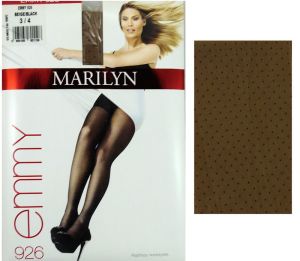 Marilyn Emmy 926 R3/4 rajstopy kropeczki beige/black